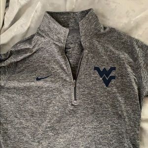 WVU NIKE quarter zip pullover